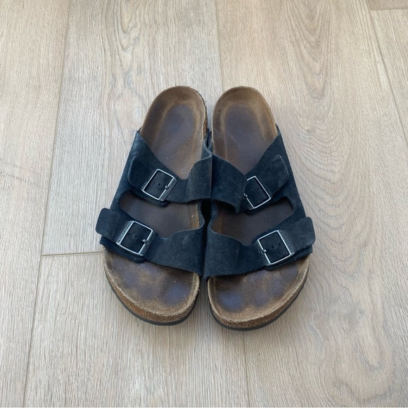 Birkenstock Other - Birkenstock Arizona Dark Gray Double Strap Sandals